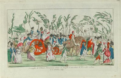 Rückkehr vom Oktober-Marsch nach Versailles, 1789, 1789 von Unbekannt