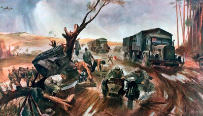 Straße zur Front, überlegene deutsche Organisation, 1941 von Unbekannt