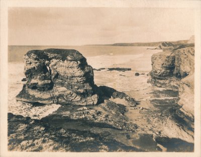 Felsen bei Porth - Newquay, 1927 von Unbekannt
