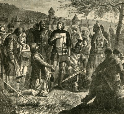 Rudolf von Habsburg erhält Nachricht von seiner Wahl zum Herrscher von Deutschland 1273, 1890 von Unbekannt