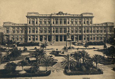 Roma - Prati di Castello. Neue Gerichtshöfe von Calderini und Statue von Cavour, 1910 von Unbekannt