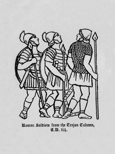 Römische Soldaten von der Trajanssäule n. Chr. 114, 1910 von Unbekannt
