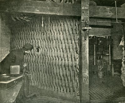 Seilschutzschirm zum Schutz beim Pressen von Sprengstoff-Baumwolle, 1901 von Unbekannt
