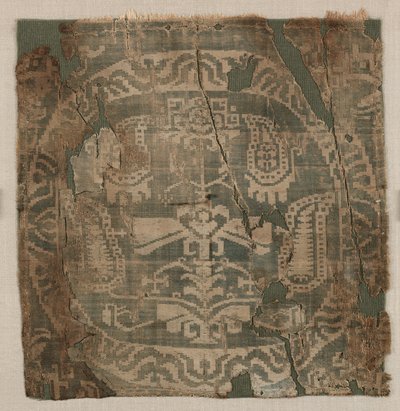 Rundel mit eckigem Palmettenbaum, von einer Tunika, 650-850 von Unbekannt
