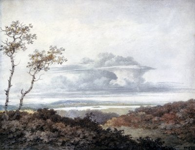 Landschaft und Wolkenstudie von Luke Howard, März 1849 von Unbekannt
