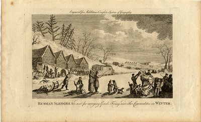 Russische Schlitten im Winter, 1750 von Unbekannt