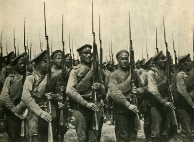 Russische Soldaten, Erster Weltkrieg, 1914, ca. 1920 von Unbekannt