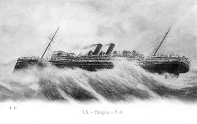 SS Mongolia in schwerer See von Unbekannt