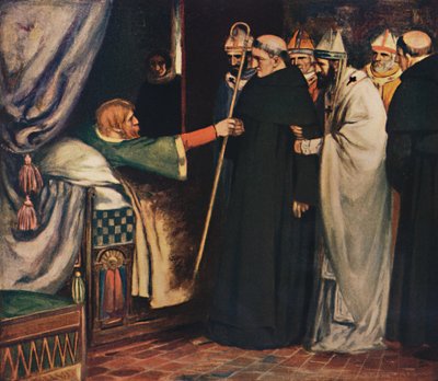 Der heilige Anselm lehnt das Erzbistum ab, 1912 von Unbekannt