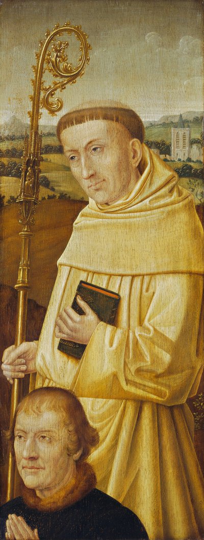 Heiliger Bernhard mit Stifter [Vorderseite], wahrscheinlich frühes 20. Jahrhundert von Unbekannt