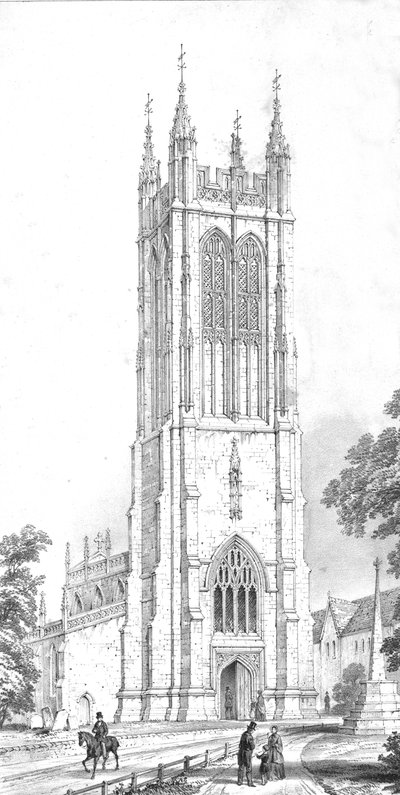 St. Peters Kirche, Evercreech, Somerset, ca. 1850er Jahre von Unbekannt