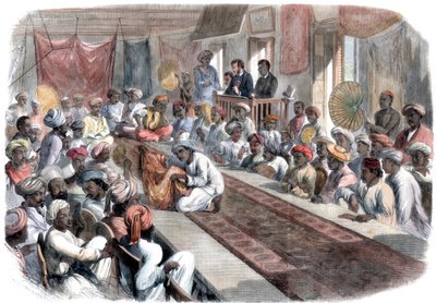Verkauf in Kalkutta von wertvollen Regierungsgeschenken und Lucknow-Juwelen, 1860 von Unbekannt