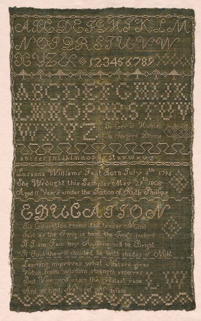 Stickerei, 1808 von Unbekannt