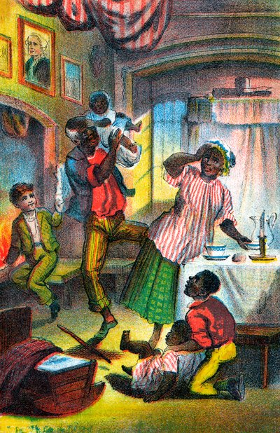 Szene aus Harriet Beecher Stowes Onkel Toms Hütte, ca. 1870 von Unbekannt