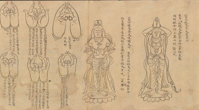 Rolle der Mudras, 11.-12. Jahrhundert von Unbekannt