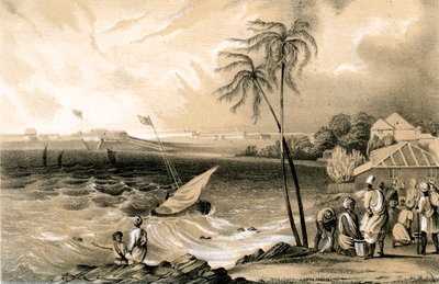 Einsetzen des Monsuns, Cannanore Fort, 1847 von Unbekannt