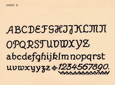 Blatt 8, aus einem Portfolio von Alphabeten, 1929 von Unbekannt