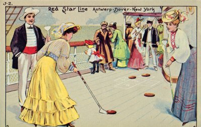 Shuffleboard an Bord eines Passagierschiffs der Red Star Line von Unbekannt