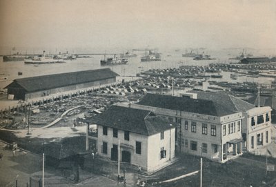 Der Hafen von Singapur ist immer voll mit Schiffen vieler Typen und Nationalitäten, 1937 von Unbekannt