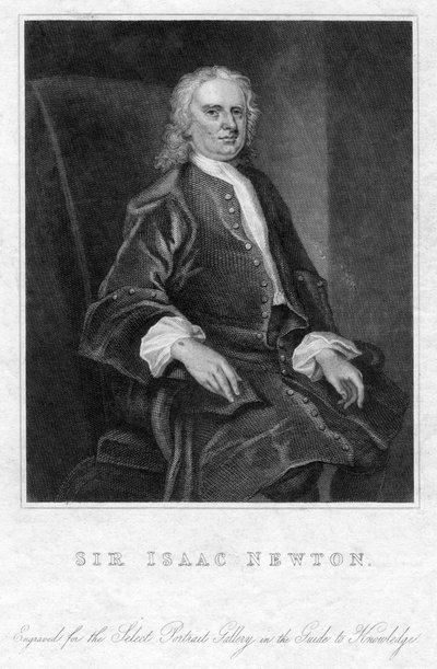 Sir Isaac Newton, englischer Mathematiker, Astronom und Physiker, 19. Jahrhundert von Unbekannt
