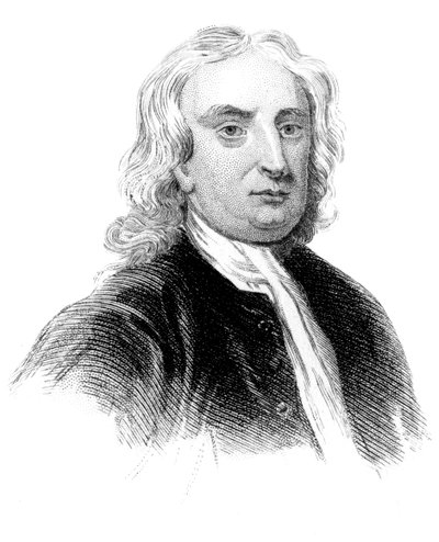 Sir Isaac Newton, englischer Physiker, Mathematiker und Astronom, ca. 1850 von Unbekannt