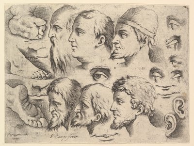 Sechs Köpfe, drei Füße, zwei Ohren, sechs Augen, vier Lippen von Unbekannt