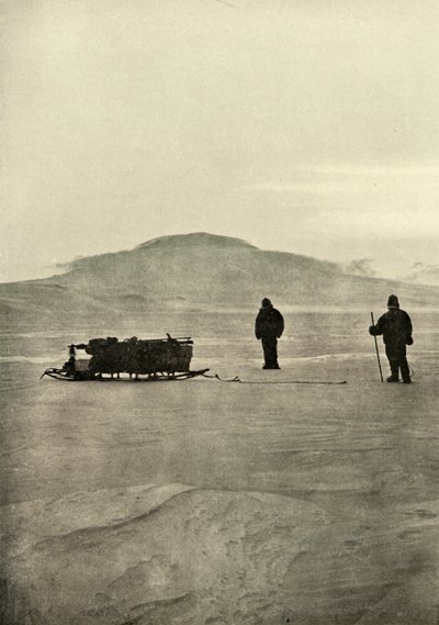 Schlittenfahren auf der Barriere vor der Rückkehr der Sonne, ca. 1908, 1909 von Unbekannt