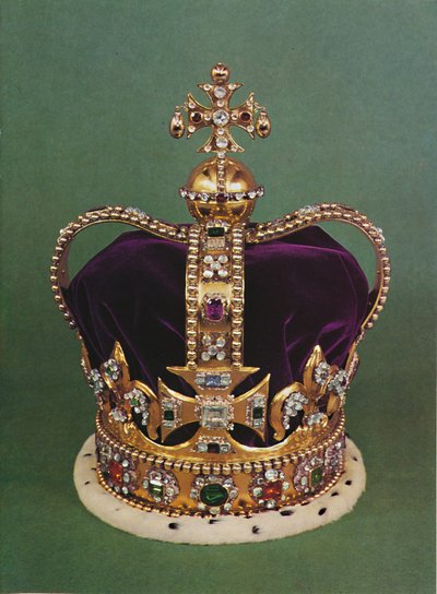 St. Edwards Krone, mit der der Souverän gekrönt wird, 1953 von Unbekannt