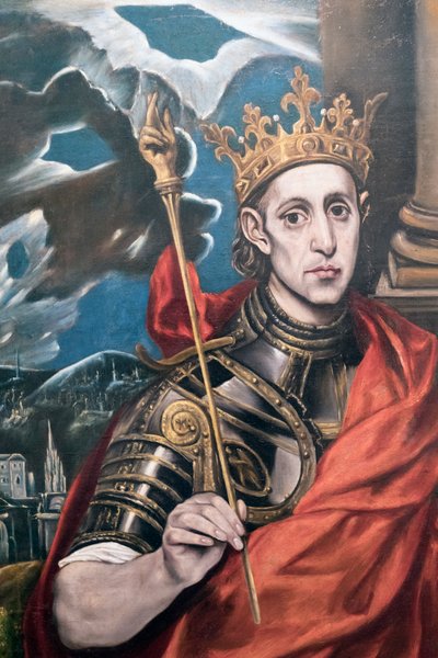 St. Louis, König von Frankreich, von einem Nachfolger von El Greco, ausgestellt im El Greco Museum, Toledo, Provinz Toledo, Castilla-La Mancha, Spanien von Unbekannt