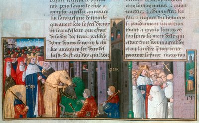 St. Louis kehrt nach Paris zurück und St. Louis unter den Priestern, Mitte des 13. Jahrhunderts, 15. Jahrhundert von Unbekannt