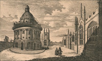 St. Marys Kirche & Radcliffe Bibliothek in Oxford, 18. Jahrhundert von Unbekannt