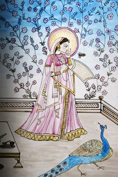 Buntglasfenster im Iskcon-Tempel, London, Großbritannien von Unbekannt