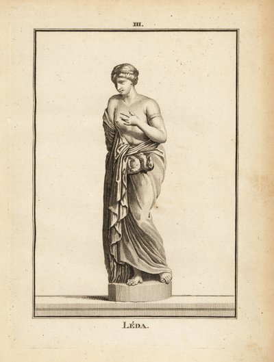 Statue von Leda, ätolische Prinzessin und spätere Königin von Sparta, von Zeus in Form eines Schwans verführt von Unbekannt