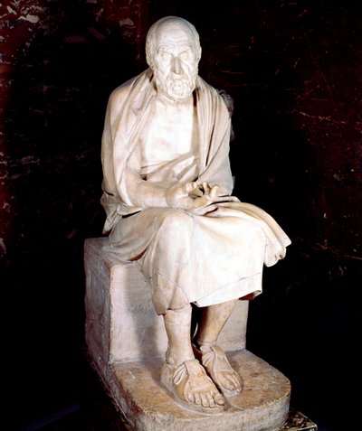 Statue eines sitzenden Mannes, angeblich Herodot, antiker griechischer Historiker von Unbekannt