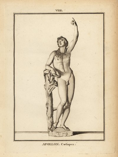 Statue des römischen Gottes Apollo Coelispex, in den Himmel schauend von Unbekannt