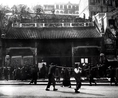 Straßenszene, Hongkong, 1900 von Unbekannt