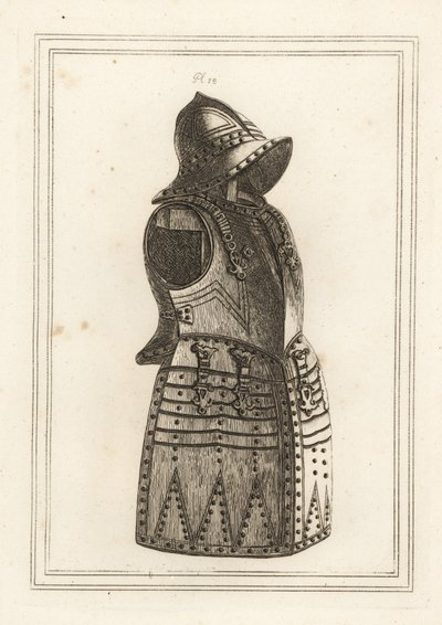 Anzug aus schwarzer Morion- oder Arkebusenrüstung von Unbekannt