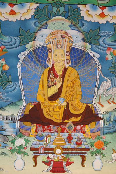 Tempel der Tausend Buddhas, Dashang Kagyu Ling Gemeinde, Gemälde von Kalou Rinpotche, La Boulaye, Frankreich von Unbekannt