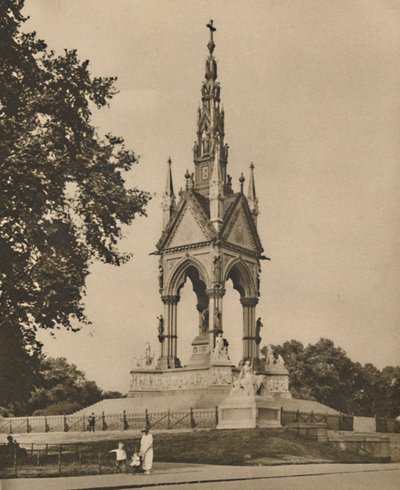 Das Albert Memorial fordert Klima und Kritik heraus, ca. 1935 von Unbekannt
