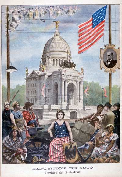 Der amerikanische Pavillon auf der Weltausstellung von 1900, Paris, 1900 von Unbekannt