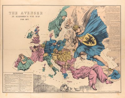 Der Rächer: Eine allegorische Kriegskarte für 1877, 1876-1877 von Unbekannt