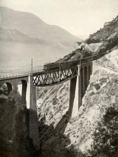 Der Baltschieder Viadukt an der Lötschberg-Hauptlinie, 1935-36 von Unbekannt