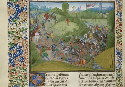 Die Schlacht von Aljubarrota am 14. August 1385, ca. 1470-1475 von Unbekannt