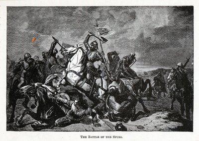 Die Schlacht der Sporen, 1882 von Unbekannt