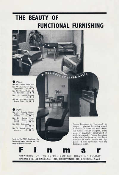 Die Schönheit funktionaler Möbel - Finmar, 1939 von Unbekannt