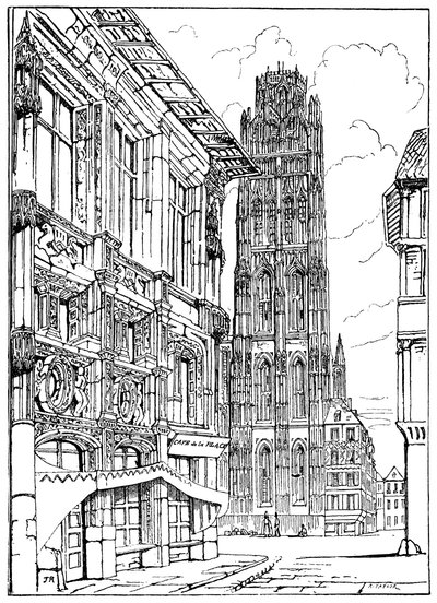 Der Kathedralenturm, Rouen, 1835 1900 von Unbekannt