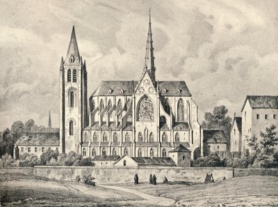 Die Kirche und ein Teil der Abtei von St. Victor, 1915 von Unbekannt
