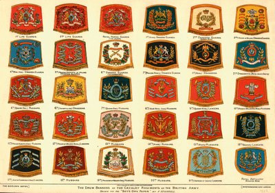 Die Trommelbanner der Kavallerieregimenter der britischen Armee, 1902 von Unbekannt
