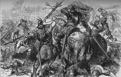 Der Kampf um das Banner bei Pinkie, 10. September 1547, um 1880 von Unbekannt
