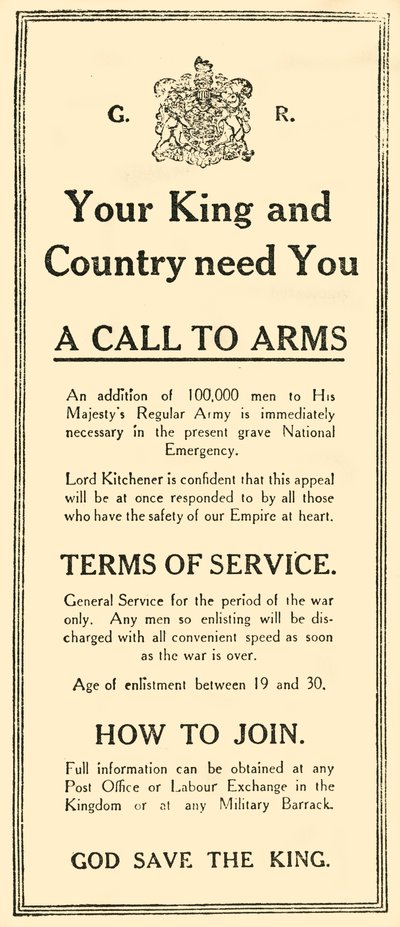 Die erste Werbung, ca. 1914, 1919 von Unbekannt